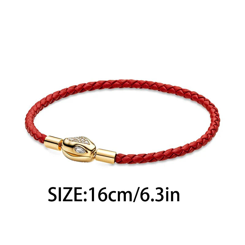 925 Silver Valentine's Day Snake Year Series Pendant Suitable for 925 Sterling Silver Original Women's Bracelet DIY Jewelry Gift Lootquake LLC