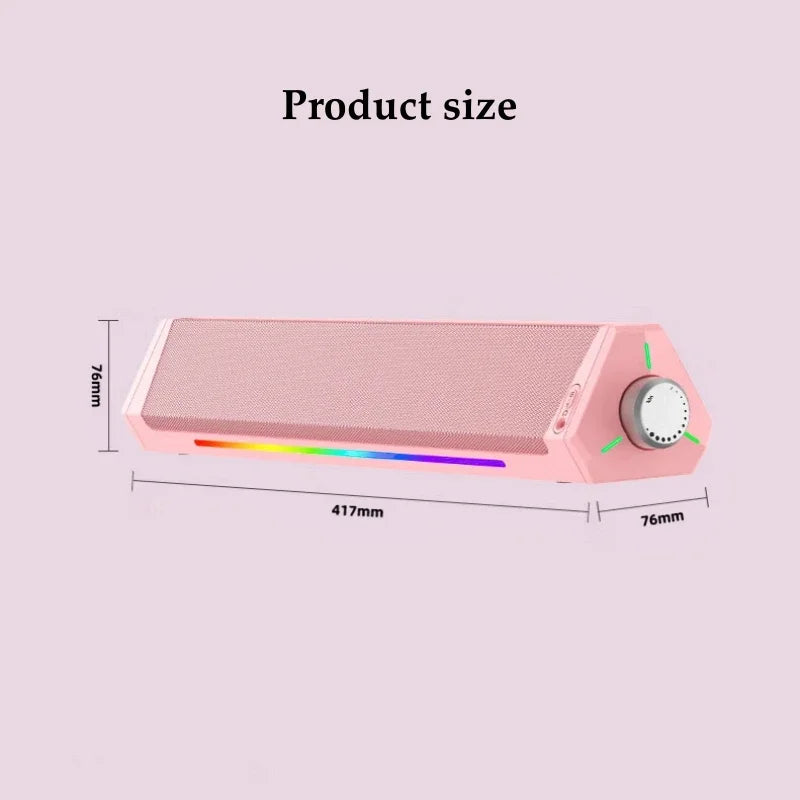 Home Bluetooth Gaming Speakers Portable USB Subwoofer Surround Stereo Sound Amplifiers Soundbar Speaker Desktop Speakers For PC Lootquake LLC