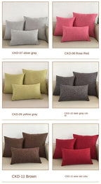 Solid Sofa Cushion Cover 30x50/40x40/45x45/40x60/50x50/55x55/60x60cm Decorative Throw Pillow Case For Car Seat Chair