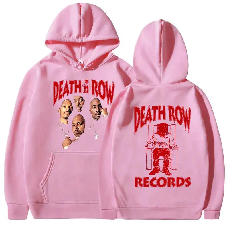 Death Row Records Hoodie Men Women High Quality Aesthetic Hoodies Pullover 90s Vintage Hip Hop Sweatshirts Harajuku Streetwear
