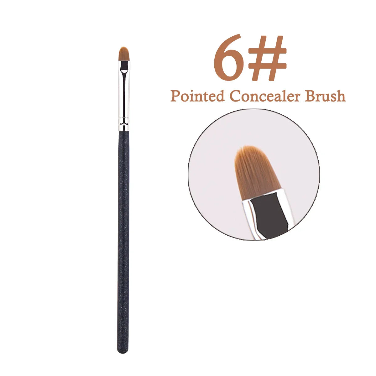 New Ultra-thin Foundation Brush Pointed Precise Foundation Concealer Blending Brush Facial Liquid Foundation Makeup Tool Lootquake LLC