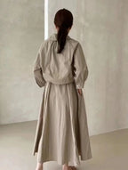 LANMREM 2 Pieces Sets For Women Suspender Long Dress With Sleeves Coat Female Casual Clothing 2024 Summer New 2DA6550