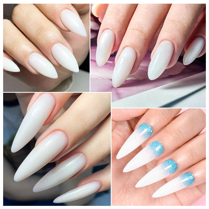 7ml Milky Jelly White Gel Nail Polish Natural Luster Long Lasting Nail Art All for Home DIY Manicure Soak Off UV LED Gel Vernis Lootquake LLC