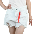 3pcs Women's High Waist Denim Shorts 2025 Summer Black Blue White Hot Pants Ripped Jeans Shorts Woman Short Trousers Streetwear