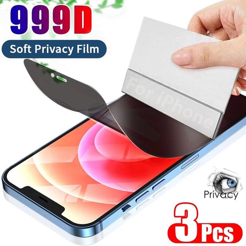 3Pcs Anti-Spy Film for IPhone 13 Pro Max 12 Mini 7 8 Plus Privacy Screen Protector Military Grade Shatterproof HD Bubble Free Screen Protector for IPhone 11 PRO XS MAX X XR SE Stevvex