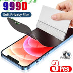 3Pcs Anti-Spy Film for IPhone 13 Pro Max 12 Mini 7 8 Plus Privacy Screen Protector Military Grade Shatterproof HD Bubble Free Screen Protector for IPhone 11 PRO XS MAX X XR SE Stevvex