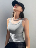 Camisole Tank Soft Cotton Top Women Summer Outfits Tight And Sexy Tank Top Knitted Bottom Shirt And Sleeveless Top For Outerwear