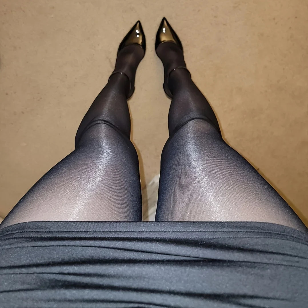 Luxury Oil Gloss Stockings 40 Den Luxury Oil Gloss Thick Pantyhose - Autumn and Winter Sexy Business Formal 1Pair Lootquake LLC