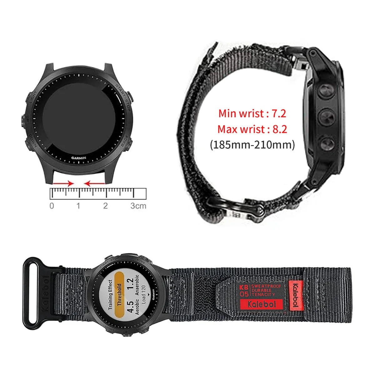 Durable Nylon Velcro Loop Garmin Bands - Quickfit