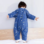 Baby Sleeping Bag Cute Flowers Print Toddler Sleepwear Walk Play Pajamas 2.5Tog Thick Winter Keep Warm Sleepsack 1-4 Years