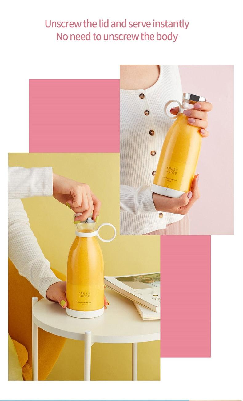 Portable Electric Juicer Blender Usb Mini Fruit Mixers Juicers Fruit Extractors Food Milkshake Multifunction Juice Maker Machine Personal Size Small Blender for Shakes Juice & Smoothies Mini Blender Stevvex