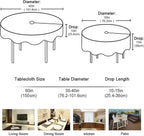 Cotton Table Cloth Round Tablecloth with Tassel Dust-Proof Floret Circular Table Cover for Kitchen Dinning Room Tabletop Decor Lootquake LLC