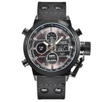 1pc / lot Men Genuine XINEW Brand Designer Watches Students Fashion Leather Band Alarm Stopwatch Electronic Watch Montre Homme
