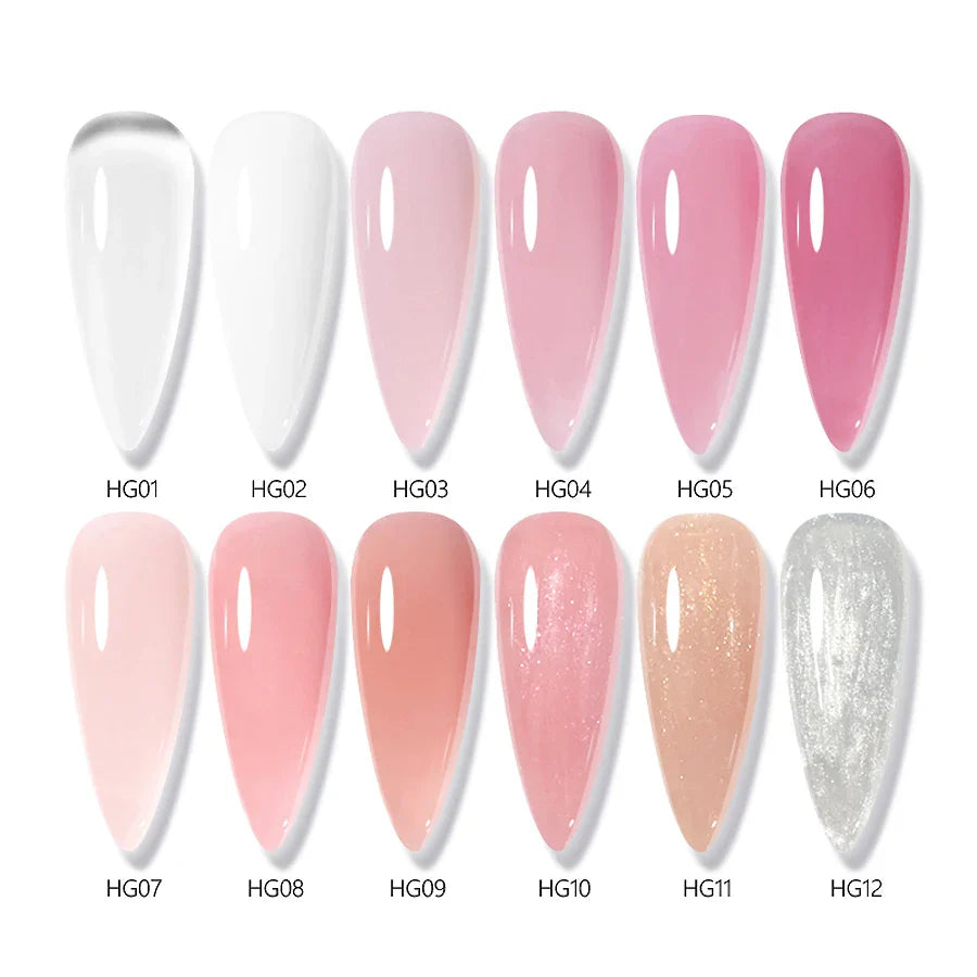 30ML Hard Gel For Nail Extension Milky White Builder Constructor Gel Self Leveling Reinforcement Nail Gels Camouflage Manicure Lootquake LLC