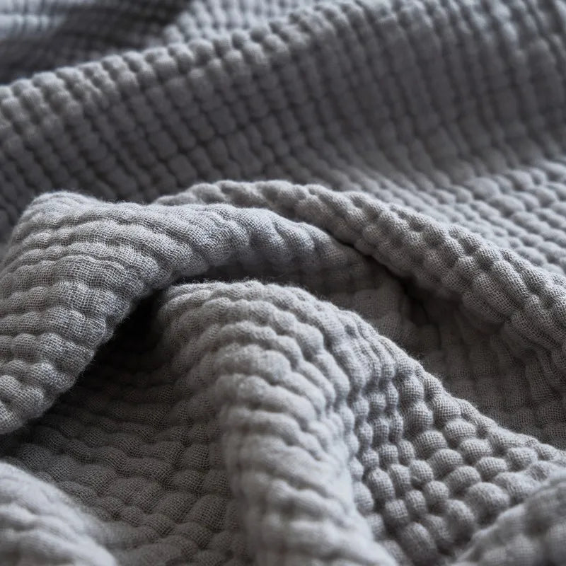 Maillard Cotton Blankets Four Layers Of Gauze Sofa Cover Blanket With Tassel AB Side Office Nap Decorative Bed Muslin Blanket Lootquake LLC