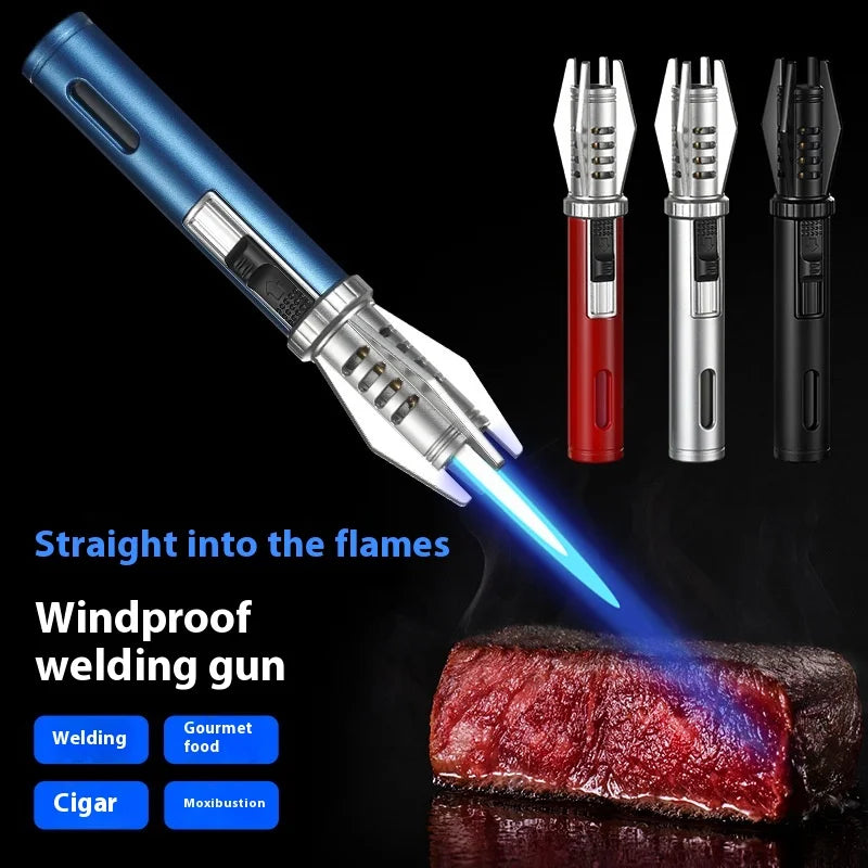 BlazeMaster: Windproof Metal Torch for BBQ & More THRIXINE