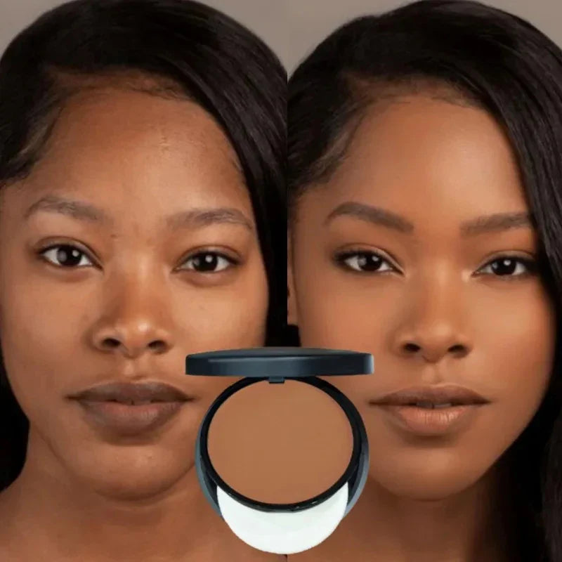 6 Color Matte Face Pressed Powder 24 Hours Oil Control Natural Setting Powder Foundation Full Coverage Waterproof Lasting Makeup
