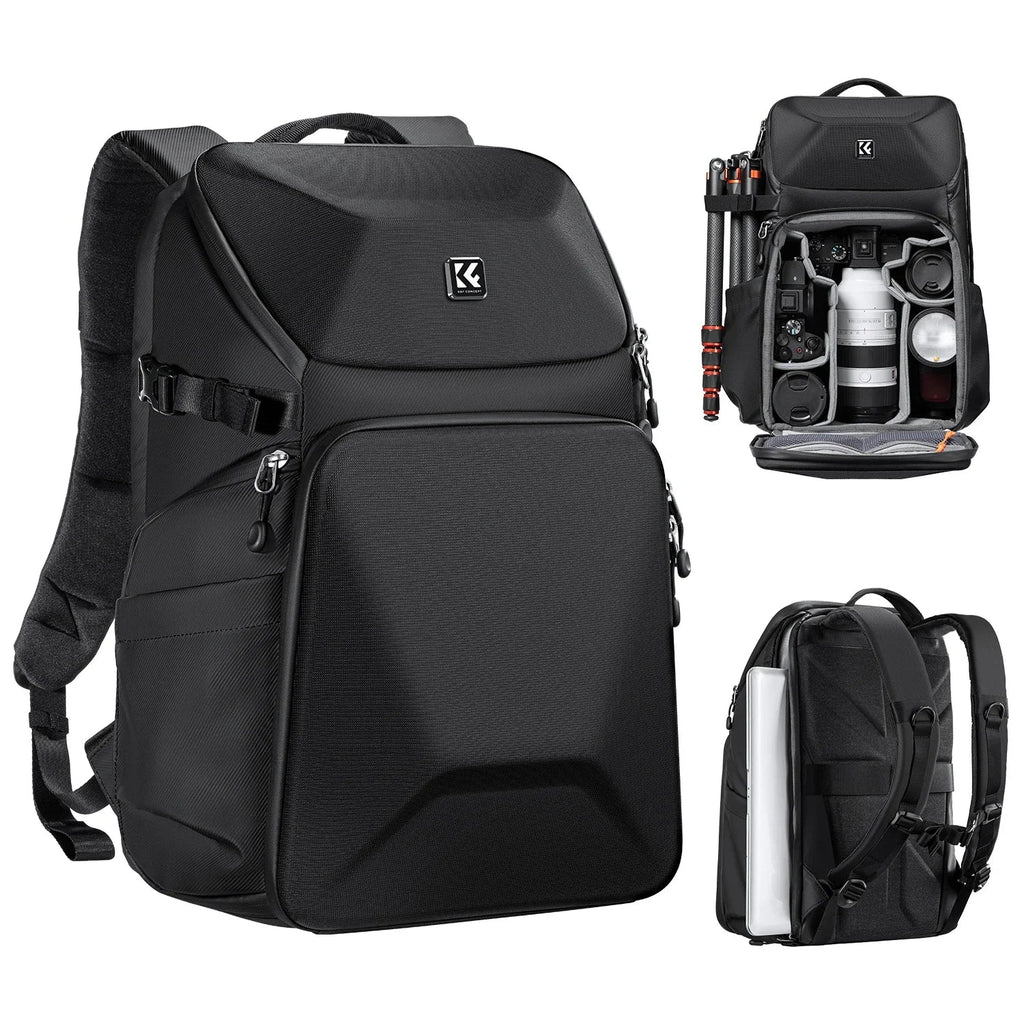 K&F Concept Outdoor Sports Camera Backpack 20L Waterproof Front HardShell Camera Bag For DSLR Camera/15.6" Laptop/Tripod Holder Lootquake LLC