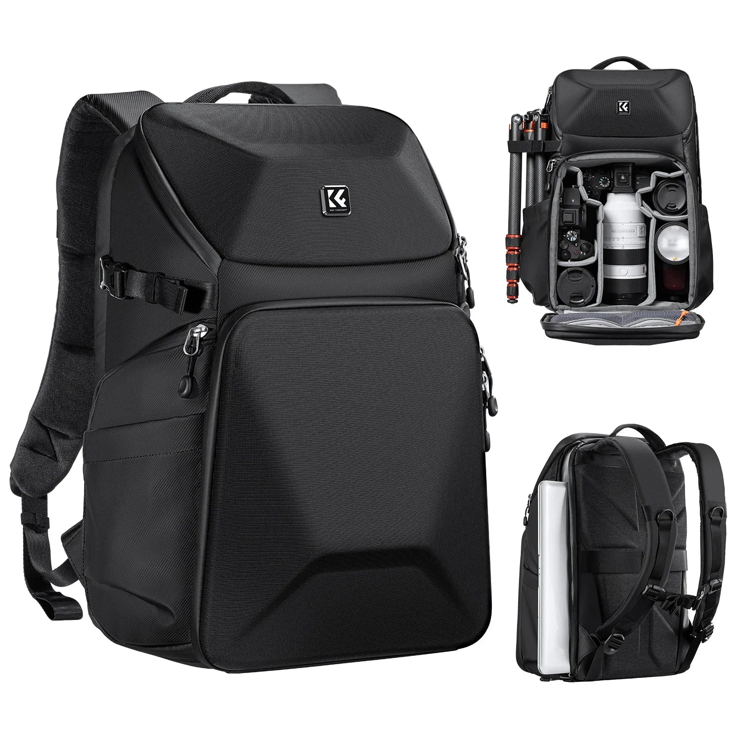 K&F Concept Outdoor Sports Camera Backpack 20L Waterproof Front HardShell Camera Bag For DSLR Camera/15.6" Laptop/Tripod Holder Lootquake LLC