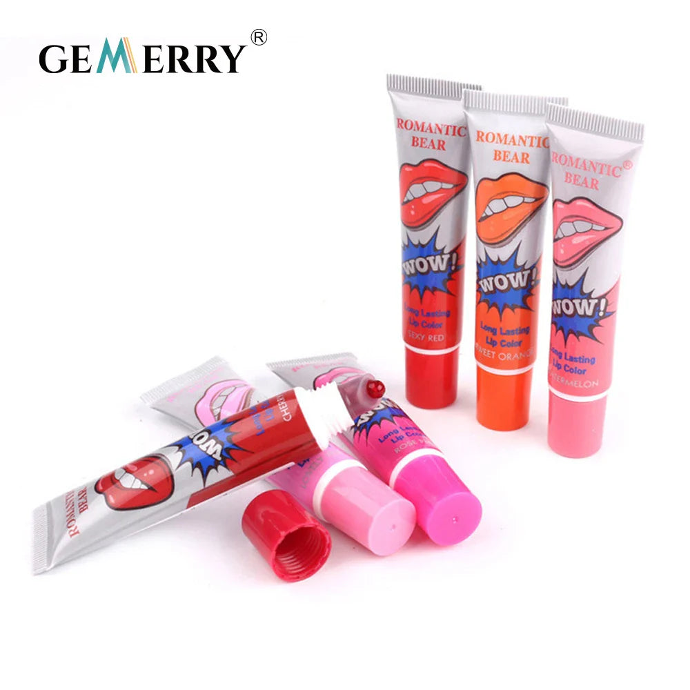 Gemerry 6 Colors Peel Off Lipstick Magic Sexy Makeup Long Lasting Lip Gloss Beauty Waterproof Lip Stick Women Cosmetic Lootquake LLC