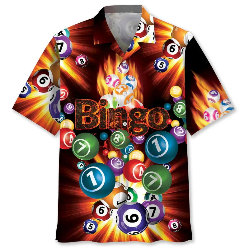 Full Print Mens Retro Bingo Game Hawaiian Shirt New In Summer Short Sleeve Button Up Beach Blouse Casual Men's Aloha Shirt Tops Lootquake LLC