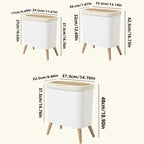 Kitchen Bathroom Living Room Office Bedroom Household Trash Can Small Medium Large Size Waste Bin with Lid Lootquake LLC