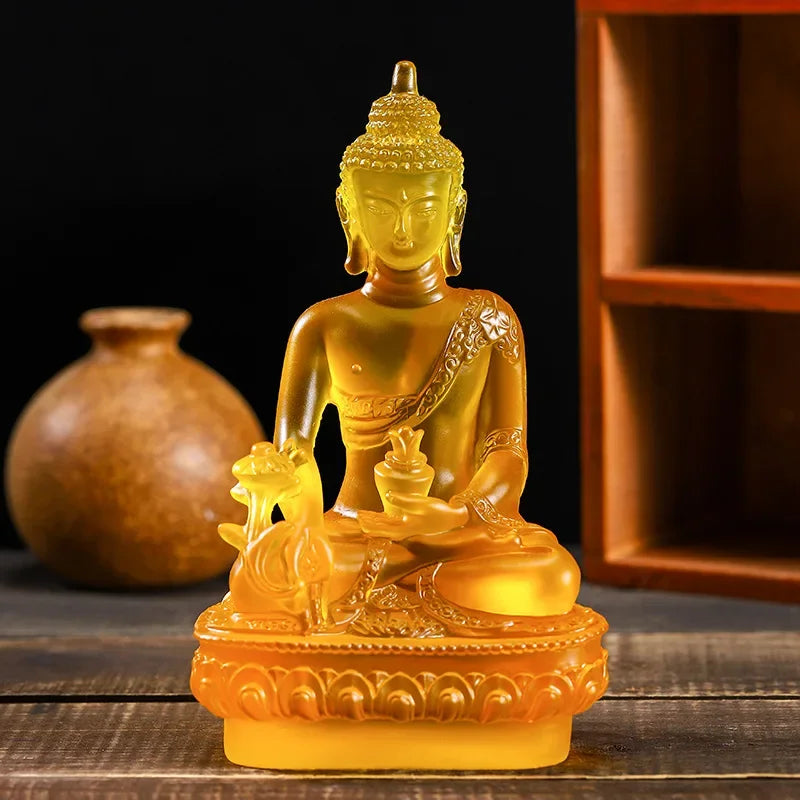 1pc, Resin Craft Home Decoration Buddha Statue Buddhism Sculpture Thailand Buddha Sculpture Zen Decor Ornaments Car Decoration Lootquake LLC