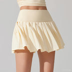 VITALINOVO Flowy Pleat Skort: High-Waist, Pocketed, Comfy THRIXINE