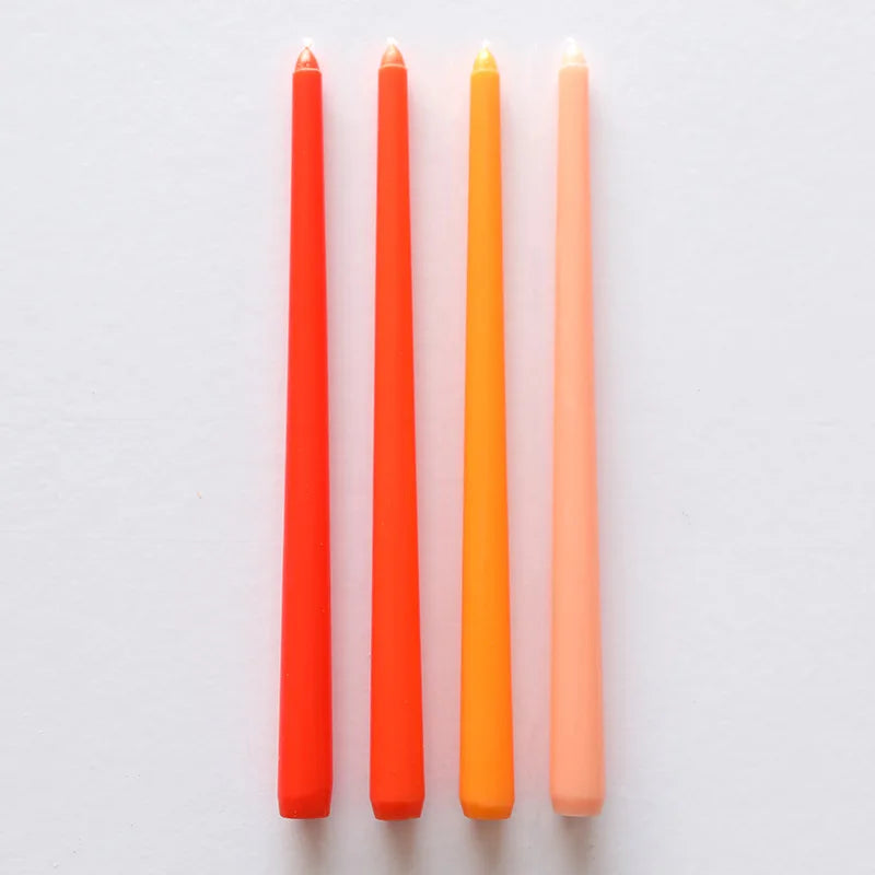 30CM Taper Candle 4 Pack - Home Interior Long Burning Dripless and Smokeless Candles Unscented - Valentines Candles for Home Lootquake LLC