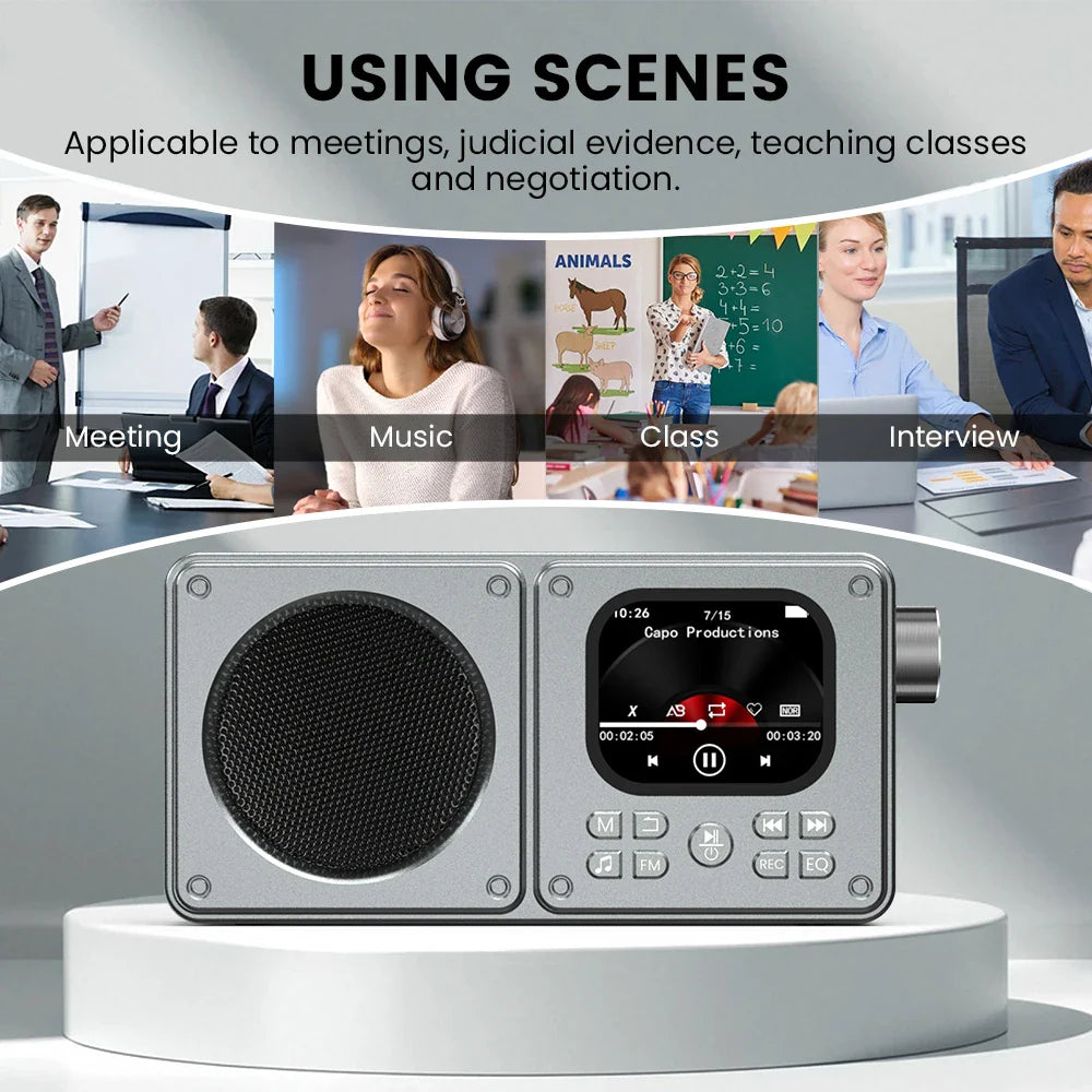 Wireless Bluetooth5.4 Speakers 87.5-108MHz Portable FM Radio Outdoor Radio MP3 Music Player Support Earphone TF Card Video Clock Lootquake LLC