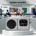 Wireless Bluetooth5.4 Speakers 87.5-108MHz Portable FM Radio Outdoor Radio MP3 Music Player Support Earphone TF Card Video Clock Lootquake LLC