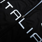 Mens Cycling Jersey Classic Black Cycling Racing Tops Short Sleeve THRIXINE
