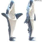 Blanket Adult Cute Shark Blanket Hoodie Wearable Blanket Super Soft Flannel Sleeping Bag Anti Kick Quilt Lootquake LLC