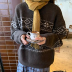 Women's Sweater Geometric Pattern Knit