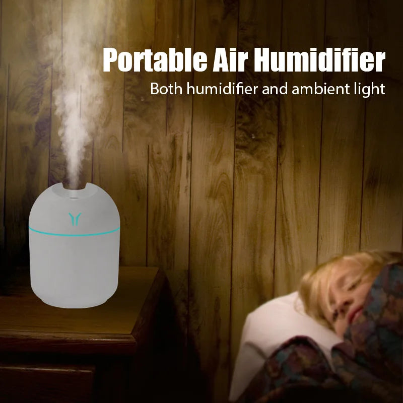 250ML Mini Aroma Oil Diffuser USB Essential Oil Atomizer Electric Air Humidifier With LED Night Lamp For Home Desk Bedroom Car Lootquake LLC