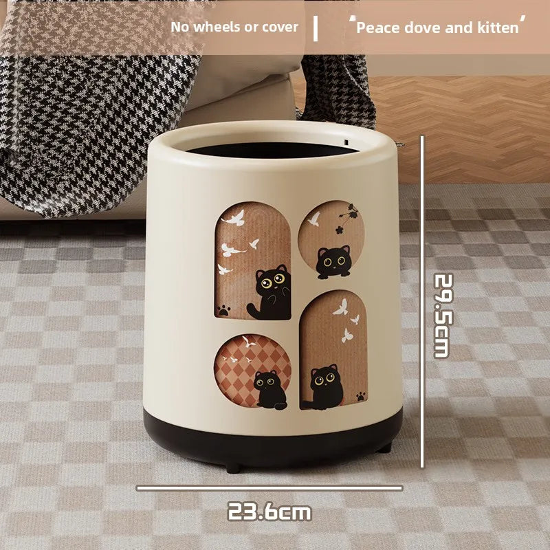Premium Household Trash Can - Stylish Lidded Waste Bin with Wheels, Oversized Multipurpose Garbage Bin for Living Room & Bedroom Lootquake LLC