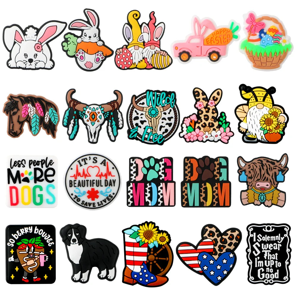 Kovict 5/10Pcs New Focal Silicone Beads Easter Series Bead For Jewelry Making DIY  KeyChain Bracelet Necklace Pen Accessories Lootquake LLC