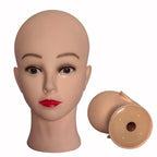 Professional Makeup Doll Head Bald Manikin Model For Making Wigs Styling Caps Hairdressing Hat Headwear Display Stand