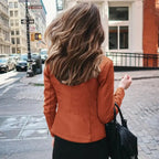 New Vintage Women PU Leather Bomber Jacket Fashion Casual Autumn Winter Zipper Windbreaker Streetwear Female Blazer Y2K Clothes