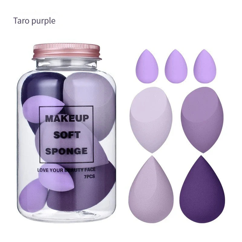 7PCS Canned Cosmetic Sponge Set Dry And Wet Liquid Foundation Powder Puff Professional Cosmetic Tools Make-up Artist Lootquake LLC