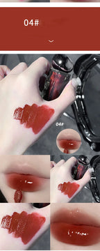 Dark Purple Lip Gloss Water Light Long Lasting Clear Moisturize Mirror Pink Peach Lip Tint Non Stick Cup Liquid Lipstick Makeup