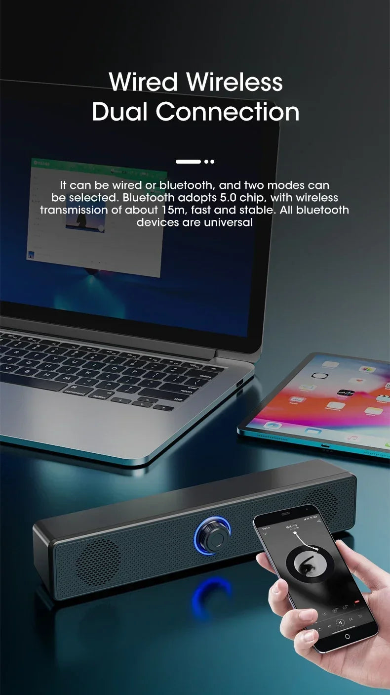 Computer Desktop High-quality Bluetooth Wired Dual-purpose High-volume Microphone Two-in-one Speaker Home Surround Audio System Lootquake LLC