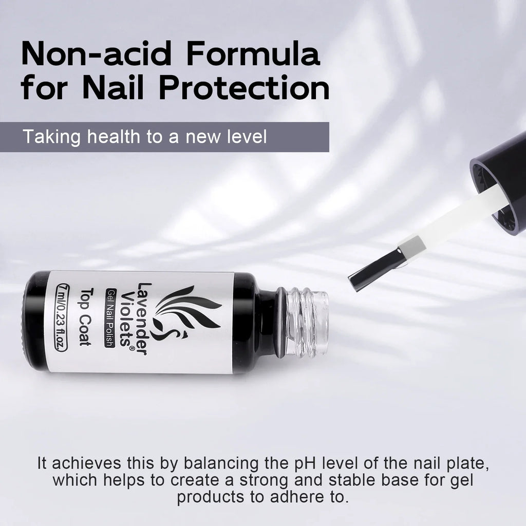 7ml No Wipe Glossy Top Coat, High Glossy Shine Effect Soak Off Gel Nail Polish Long Lasting for Salon Home DIY Manicure Nail Art Lootquake LLC