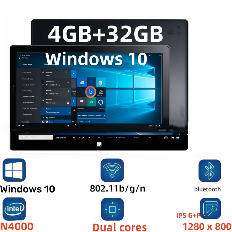 WINDOWS 11 Tablet PC 10.1 INCH 4GB DDR RAM 64GB ROM N3350 CPU 1920 x 1200 IPS Screen WIFI  Quad Core Dual Camera HDMI-Compatible Lootquake LLC