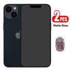 2PCS matte Glass for iPhone 11 12 13 14 Pro Max 7 8 Plus frost screen protector on iphone 12 13 11 mini SE 2020 6s X XR XS glass Flexible Soft Screen Guard Glass Screen Protector For iPhone Stevvex