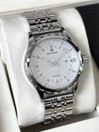 Business Man Silver Wristwatch Luminous SUS304 Stainless steel High Quality Luxury Watch Waterproof Fashion Clock hombre Reloj