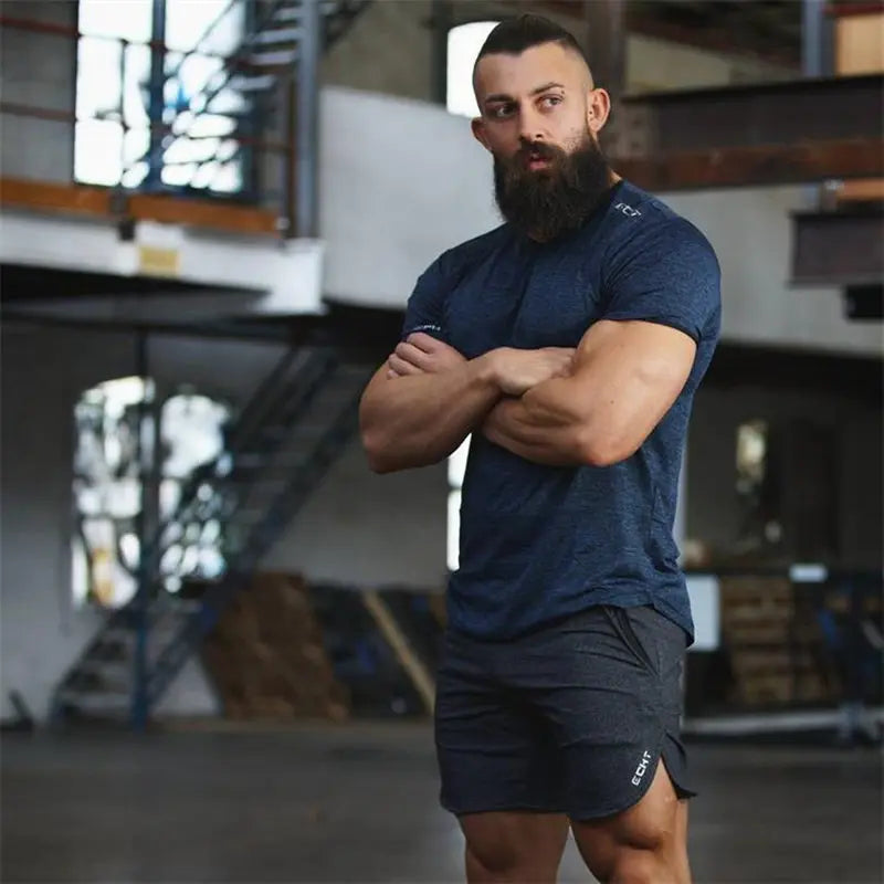 Cotton Casual Shorts Men Gym Fitness Running Sportswear - SJB-DIAMOND ELITES