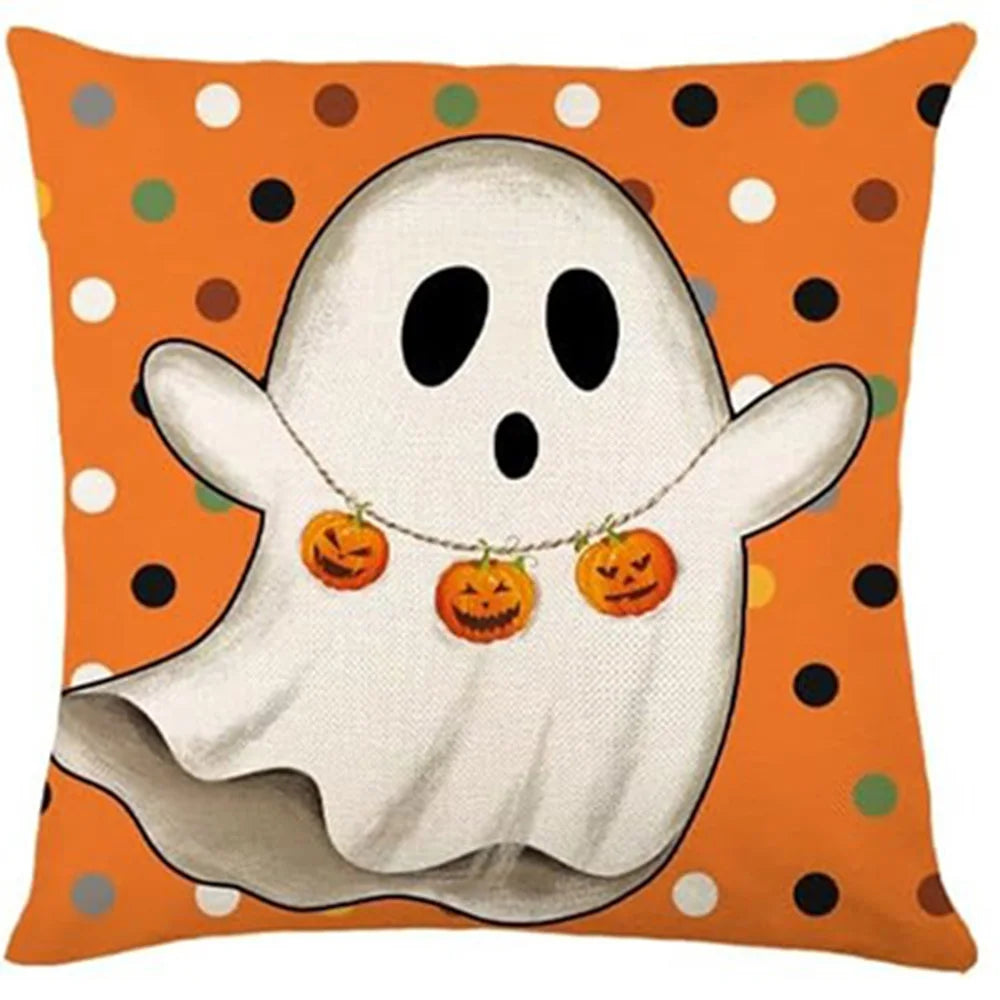 Halloween Pillowcases: Cat, Ghost, and Pumpkin Themed Decor! Sofa cushion cover, holiday party decoration, gift Lootquake LLC