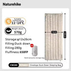 Naturehike CW280 Sleeping Bag Winter Waterproof Goose Down Sleeping Bag Ultralight CWM400 Hiking Camping Sleeping Bag