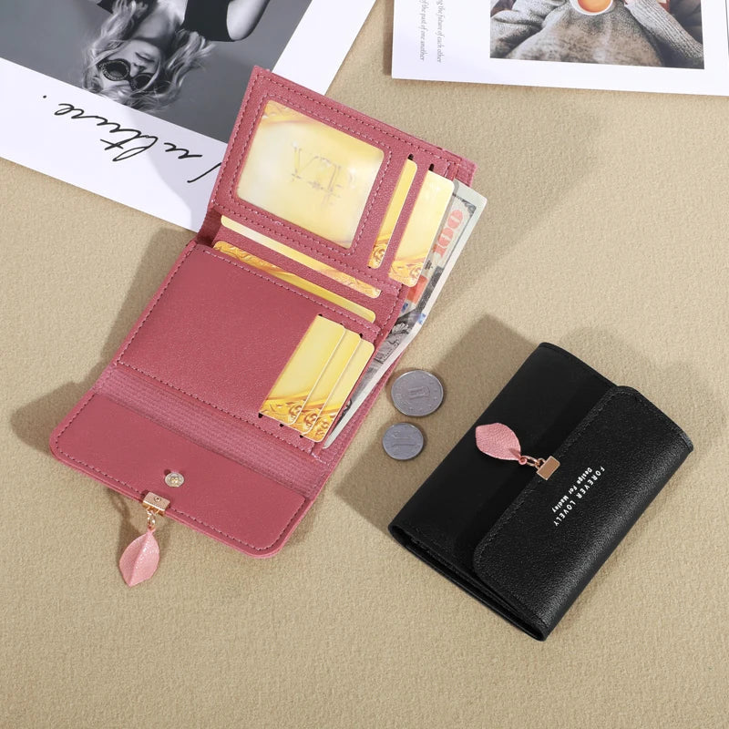 Trifold Clutch Coin Purse, Minimalist Credit Card Holder, Women's Casual Wallet Lootquake LLC